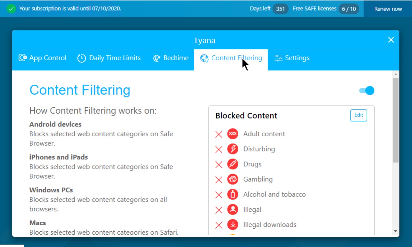 Content filterring is perfect for kids online safety 
